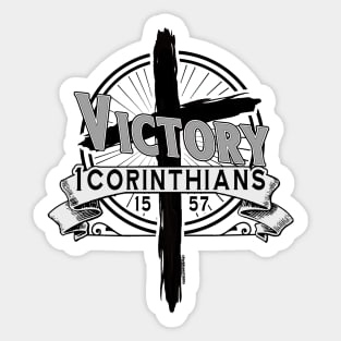 VICTORY 1 Corinthians 15:57 Sticker